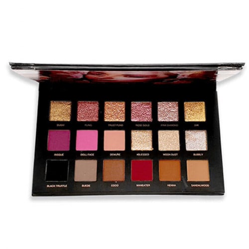 مجموعة ظلال العيون روز قولد 18 لون من ميك اوفر 22 - RG002