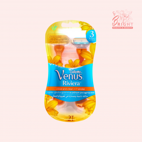 جيليت فينوس ريفيرا ماكينة حلاقة 2 قطعة