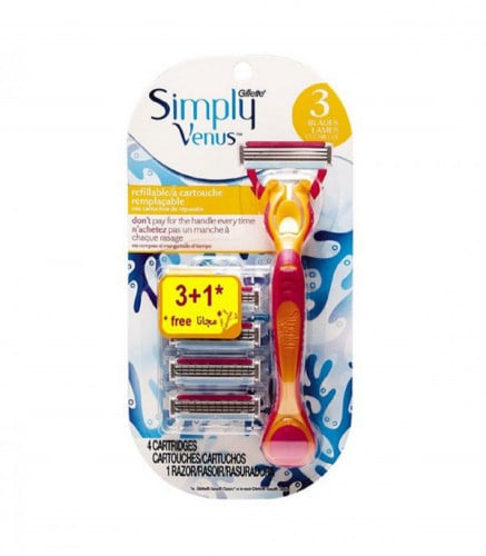 جيليت سيمبلي فيونس مكينة حلاقة للنساء 3+1
