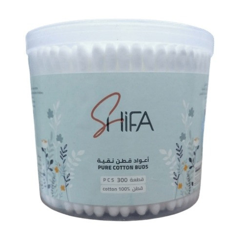 شفا اعواد قطن نقية 300 قطعة