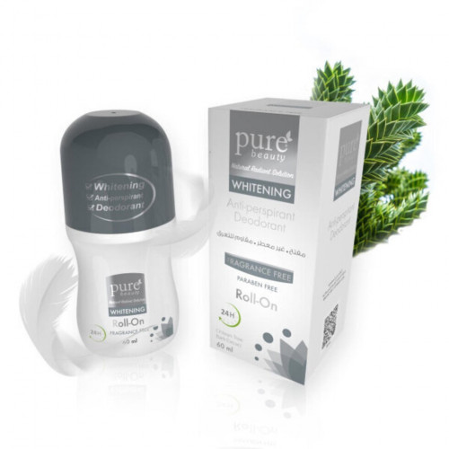 بيور بيوتي رول اون مزيل مقاوم للتعرق ومفتح غير معطر - 60 مل