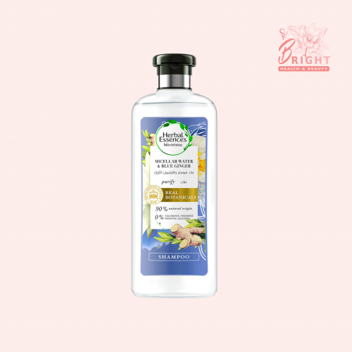 هيربال شامبو ماء ميسلر والزنجبيل الازرق 400 مل
