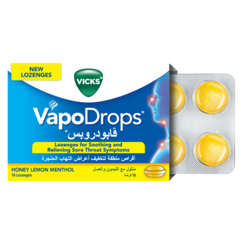 فيكس فابودروبس منثول مع الليمون والعسل 16 قرص