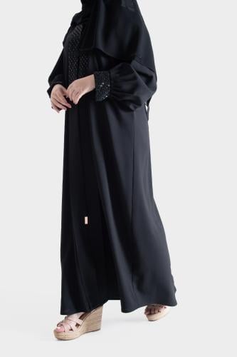 عباية من قماش الكريب لينن