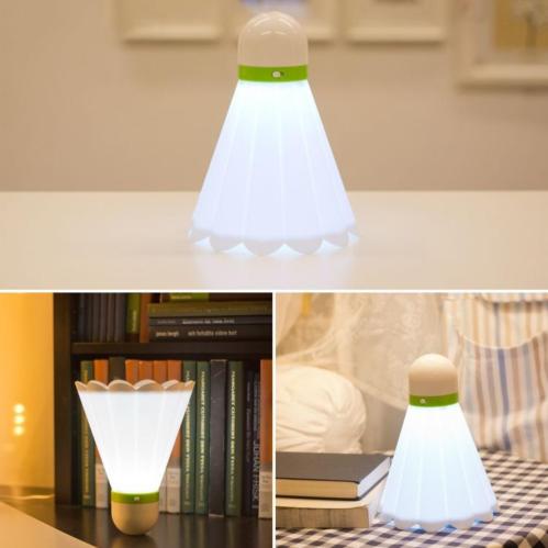 ابجورة ليلة الريشة الإبداعية LED | قابل لإعادة الش...