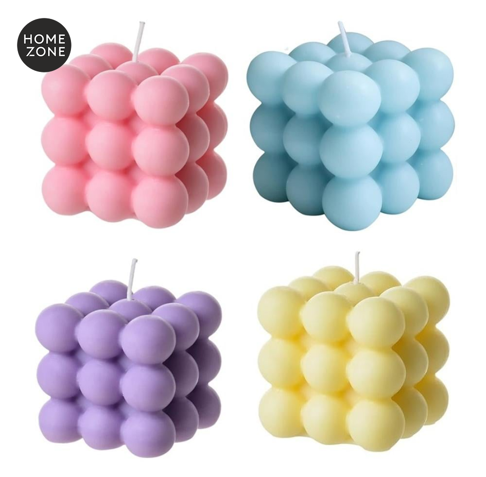 مجموعة من 4 شموع فقاعية معطرة شموع مكعبة من شمع الصويا شمعة للديكور منزلي والهدايا