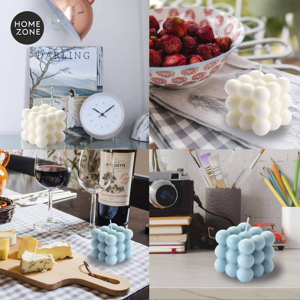 مجموعة من 4 شموع فقاعية معطرة شموع مكعبة من شمع الصويا شمعة للديكور منزلي والهدايا