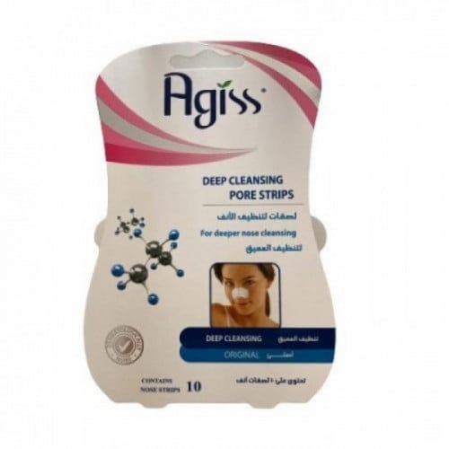 أجيس شرائط التطهير العميق المسام للتنظيف العميق لشرائط الأنف 10 شرائط