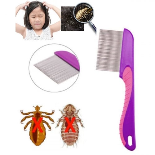 مشط لإزالة القمل بأسنان معدن