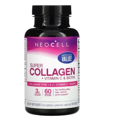 نيوسيل سوبر كولاجين مع فيتامين سي و بيوتين 180 قرص