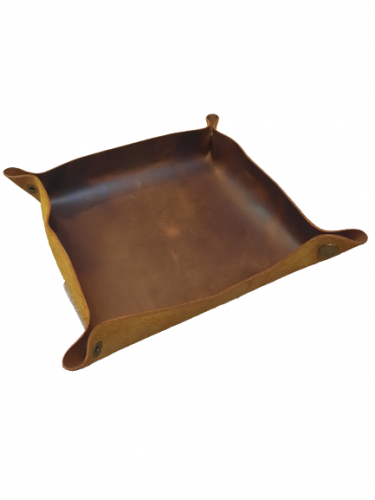 صحن من الجلد الطبيعي الفاخر