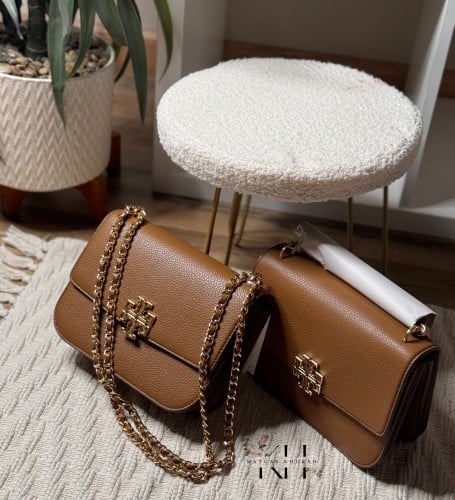 حقيبة tory burch بني