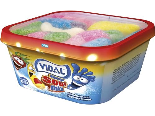 فيدال جيلى حامض فراولة وتوت العليق علبة 160G