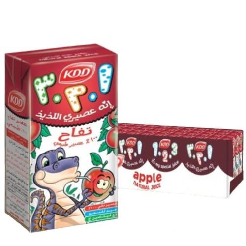 عصير تفاح KDD خالي من السكر  18*125مل