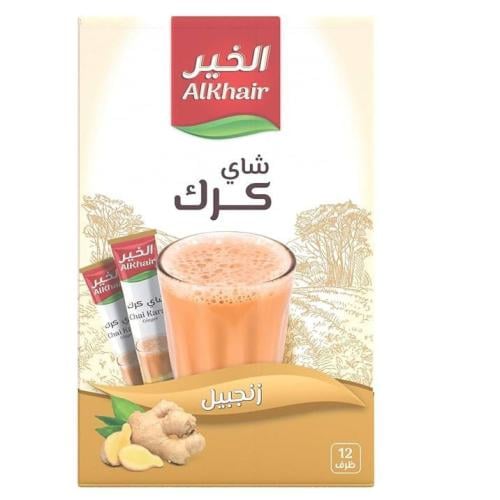 الخير شاي كرك بالزنجبيل بدون سكر  12ظرف*15G