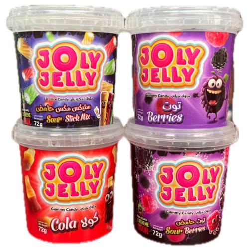 جولى جيلى جيلى متنوع ( توت - توت حامض - ستيكس حامض - كولا ) 72G