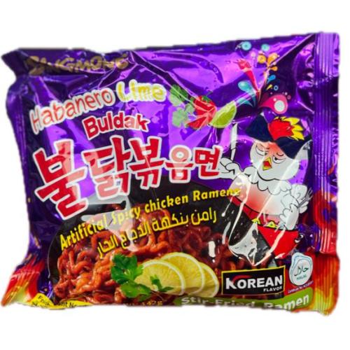 مكرونة رامن الازرق بنكهة الدجاج حار وليمون ازرق 142G