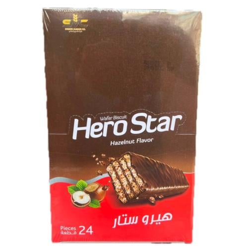 هيرو ستار بسكويت ويفر بالبندق 24حبة*25G