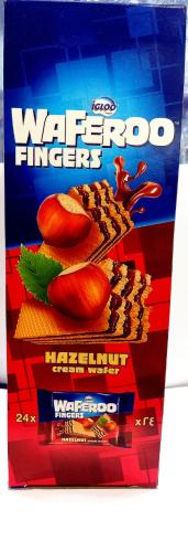 اجلو ويفروو فينغرس ويفر بكريمة البندق 24*25G