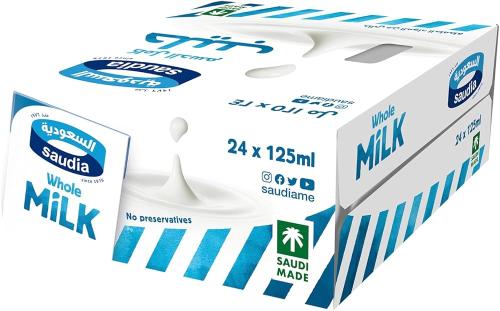 حليب السعوديه كامل الدسم 24*125مل