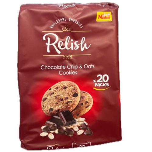 ريليش كوكيز شوفان وشوكولاتة 20*21G