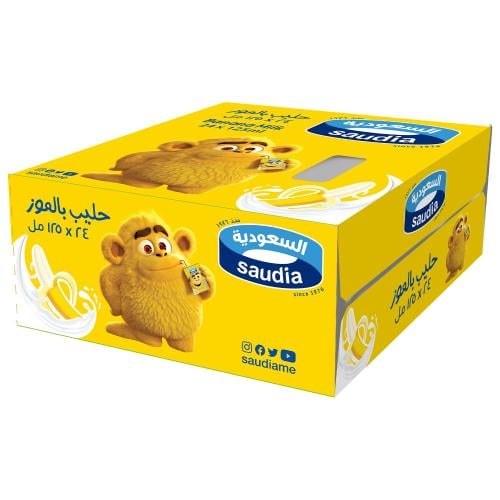 حليب السعوديه موز 24*125مل