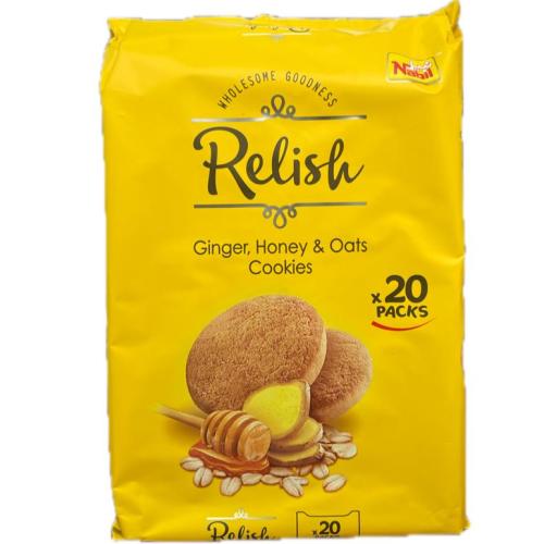 ريليش كوكيز شوفان بوزنجبيل وعسل 20*21G