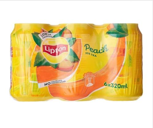 ليبتون شاي مثلج بنكهة الخوخ 6*320مل