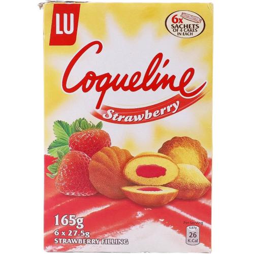 كوكلن كيك فانيليا وفراولة 6كيس*27.5G