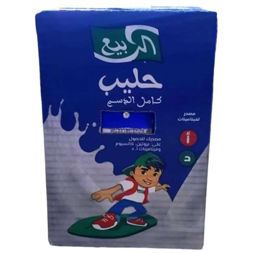 حليب الربيع سادة كامل الدسم 18*125مل
