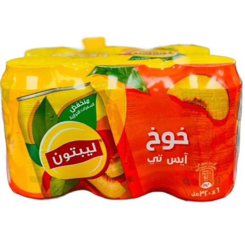 ليبتون ايس تى خوخ 6حبة*320ML