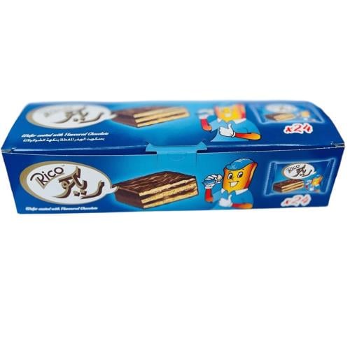 اولكر رنا ريكو ازرق  ويفر مغطى شوكولاتة 24*17.6G