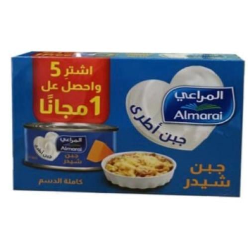 المراعى جبن شيدر كاملة الدسم 6علبة*56جم