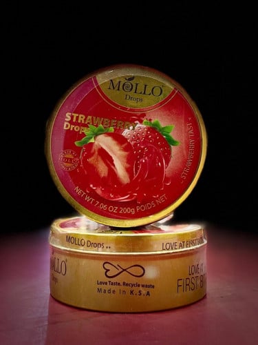حلاوة مولو دروبس فراولة {200g}