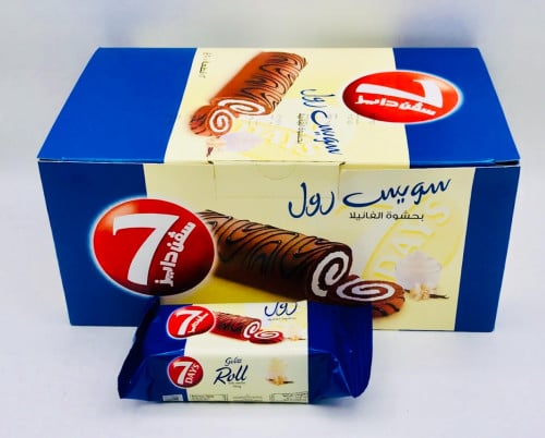 سفن دايز سويس رول بحشوة الفانيلا {12*20g}