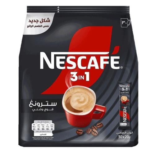 نستلة نسكافية الاسود سترونج قوى وغنى 30ظرف*20G