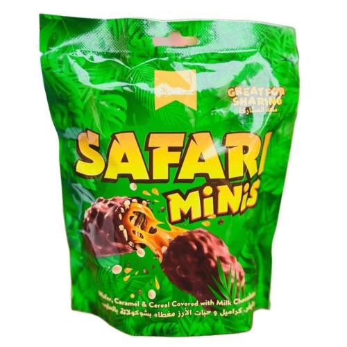 غندور سفارى ويفر كراميل وحبات الارز المقرمشة مغطاه شوكولاتة كيس 10حبة*19G