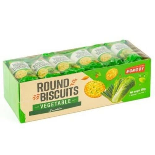 مومو-دى بسكويت مدور بطعم الخضار 24كيس*26G