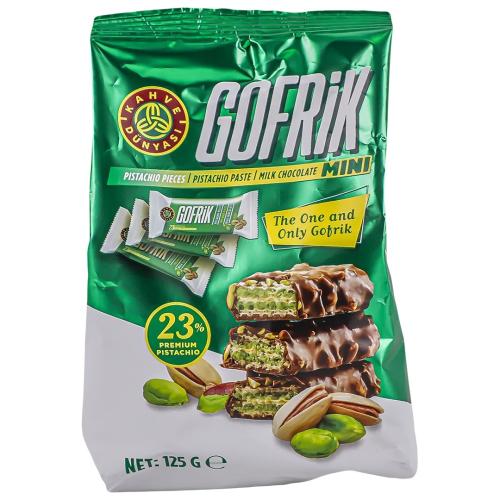 ويفر جوفريك مغطى شوكولاتة مع قطع الفستق اكياس 125G