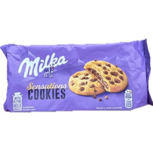 ميلكا سيناسيشن سوفت كوكيز حليب بقطع الشوكولاتة 156G