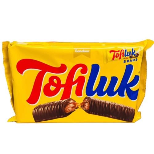 غندور توفى لك قطعتى بسكويت مغطاه كراميل وشوكولاتة شريط 8 بار*28G