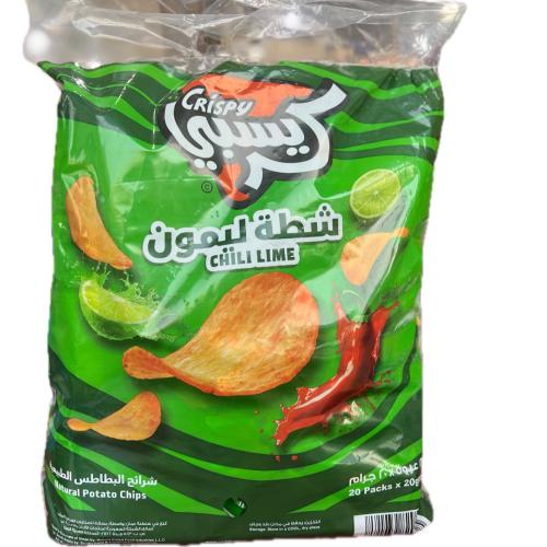 كريسبى بطاطس شطة وليمون 20كيس*20G