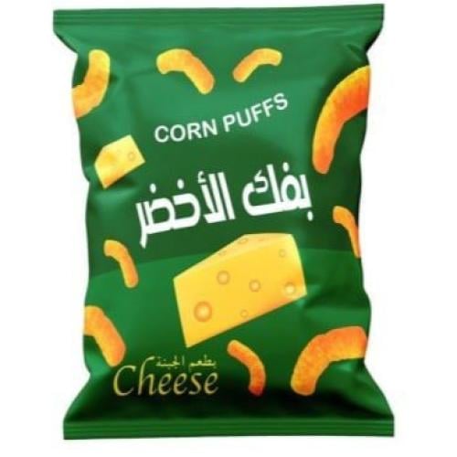 بفك الاخضر منتفخات الذرة مغطاة بالجبنة 70G