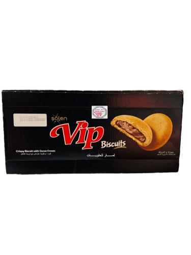 VIPبسكويت مقرمش مع كريمة الكاكاو 12قطعة*36G