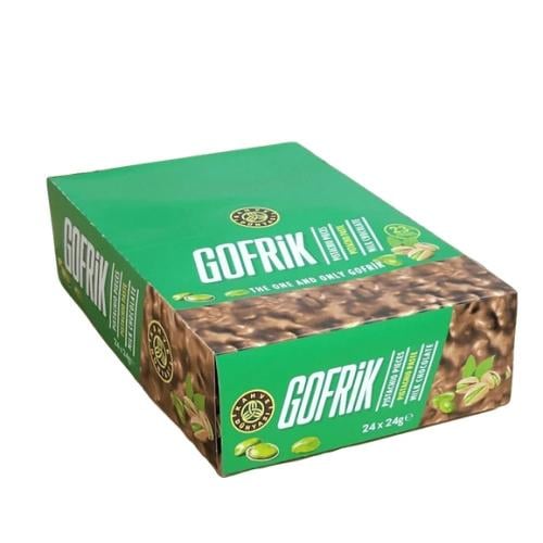 ويفر جوفريك مغطى شوكولاتة مع قطع الفستق 24*24G