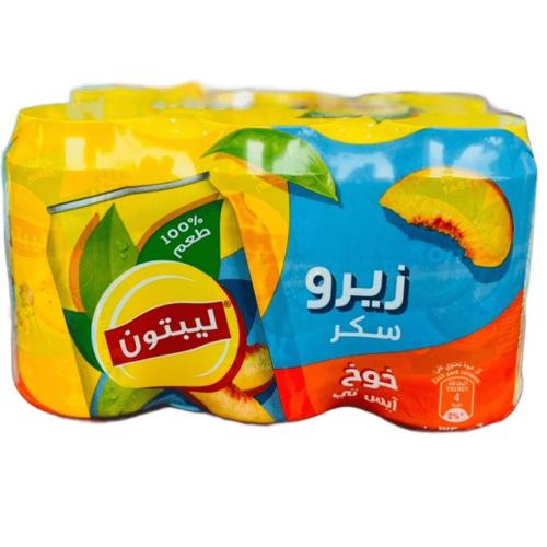 ليبتون ايس تى خوخ بدون سكر 6حبة*320ML