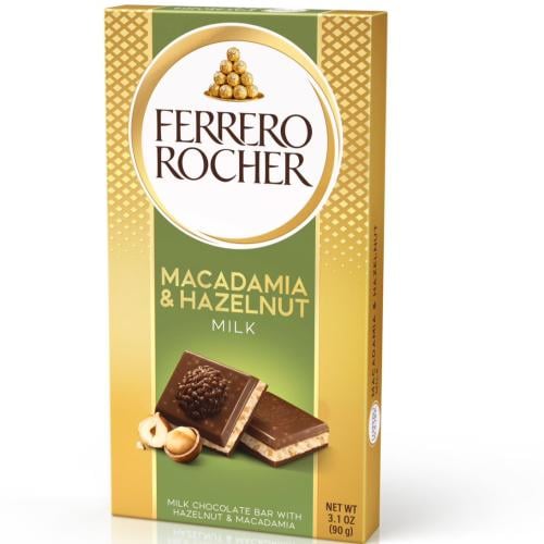 لوح شوكولاتة فيريرو روشية ماكاديميا وبندق {90g} مستورد