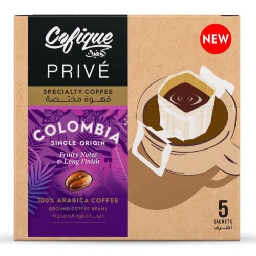 كوفيك بربفية قهوة مقطرة كولومبيا 5أظرف*12G