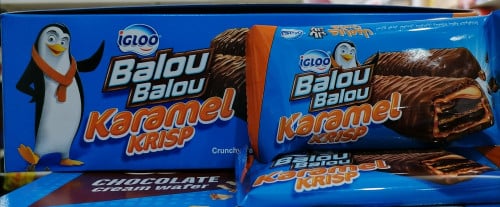 اكلوو بالو بالو أصابع الويفر المقرمشة بالكراميل مغطى بالشوكلاتة {24حبة}