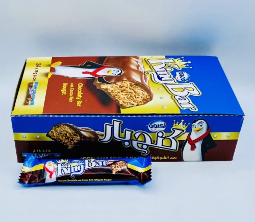 اكلوو كنج بار نكهة الشوكولاتة مع النوغا المخفوقة الغنية بالكاكاو {24*18g}